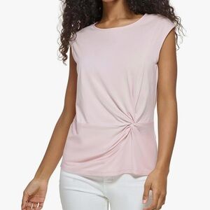 NWT Calvin Klein Sleeveless Top with Twist Detail